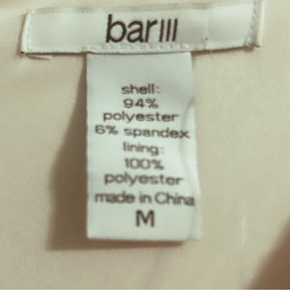 NWT! Bar III Dress Blush Pink Size Medium Fit and Flare Cap Sleeves Fully Lined - Picture 7 of 9